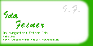 ida feiner business card